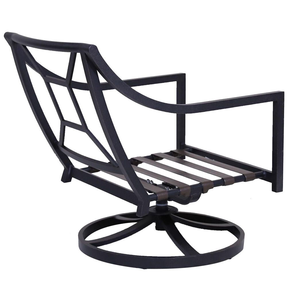 Gathercraft Charlotte Club Swivel Rocker w/ Cushion in Splendor Denim, , large