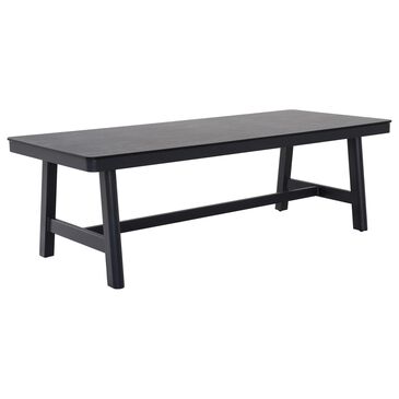GatherCraft Cyrus Patio Rectangular Coffee Table in Black, , large