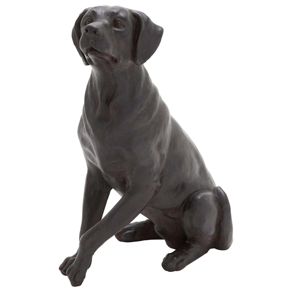 Maple and Jade Dog Decorative Sculpture in Polished Brown, , large