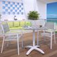 Modway Maine 3-Piece Outdoor Patio Bistro Set in White and Light Gray, , large