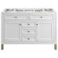 James Martin Vanities Chicago 48" Single Bathroom Vanity in Glossy White with 3 cm Parisien Bleu Quartz Top and Rectangular Sink, , large