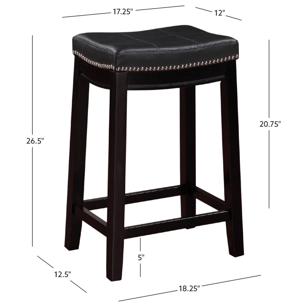 Linon Home Decor Claridge Counter Stool in Black, , large