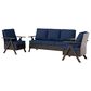 Sunwell Garden 3-Piece Patio Chat Set in Navy, , large
