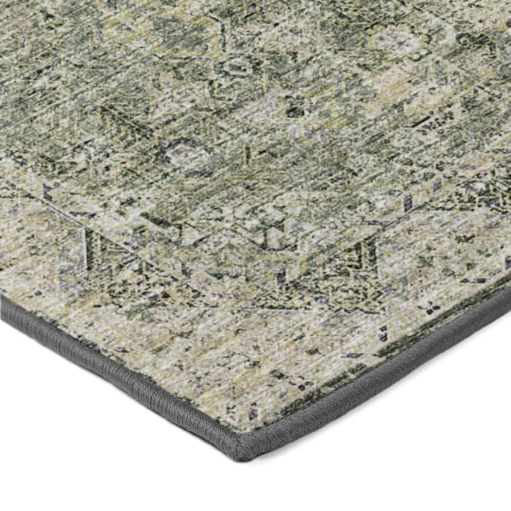 Dalyn Rug Company Tuscany 2&#39;6&quot; x 12&#39; Green Indoor/Outdoor Runner, , large