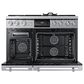 Dacor 48" Professional Dual Fuel Range in Graphite Stainless Steel, , large