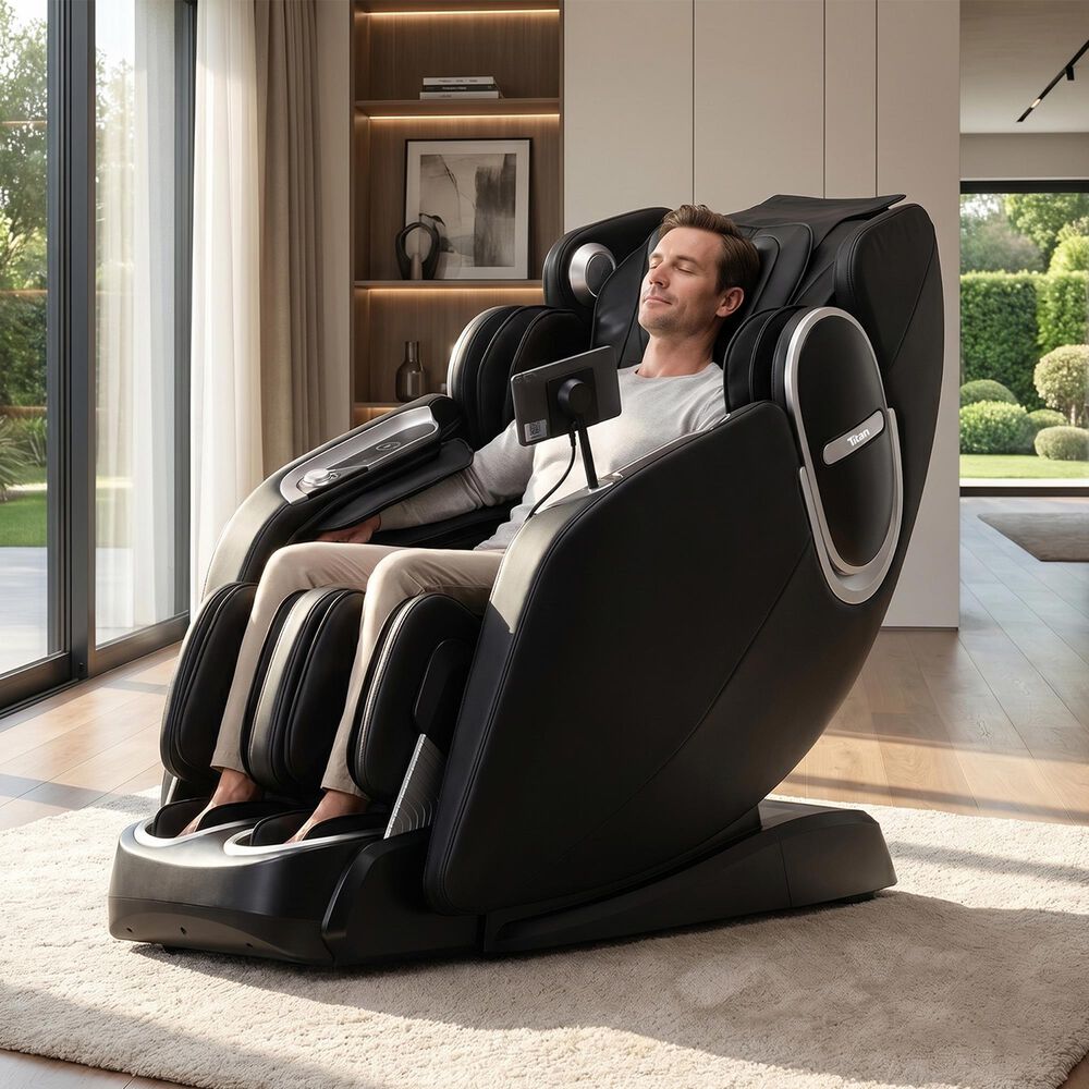 Osaki Aria Titan Pro 4D Power Zero Gravity Massage Chair in Black, , large