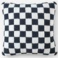 Sunday Citizen Checkerboard 20" Square Throw Pillow in Midnight and Clear White, , large