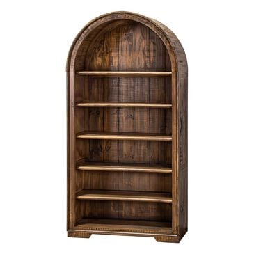 Rustic Imports Julia Curved Bookcase in Warm Coffee, , large