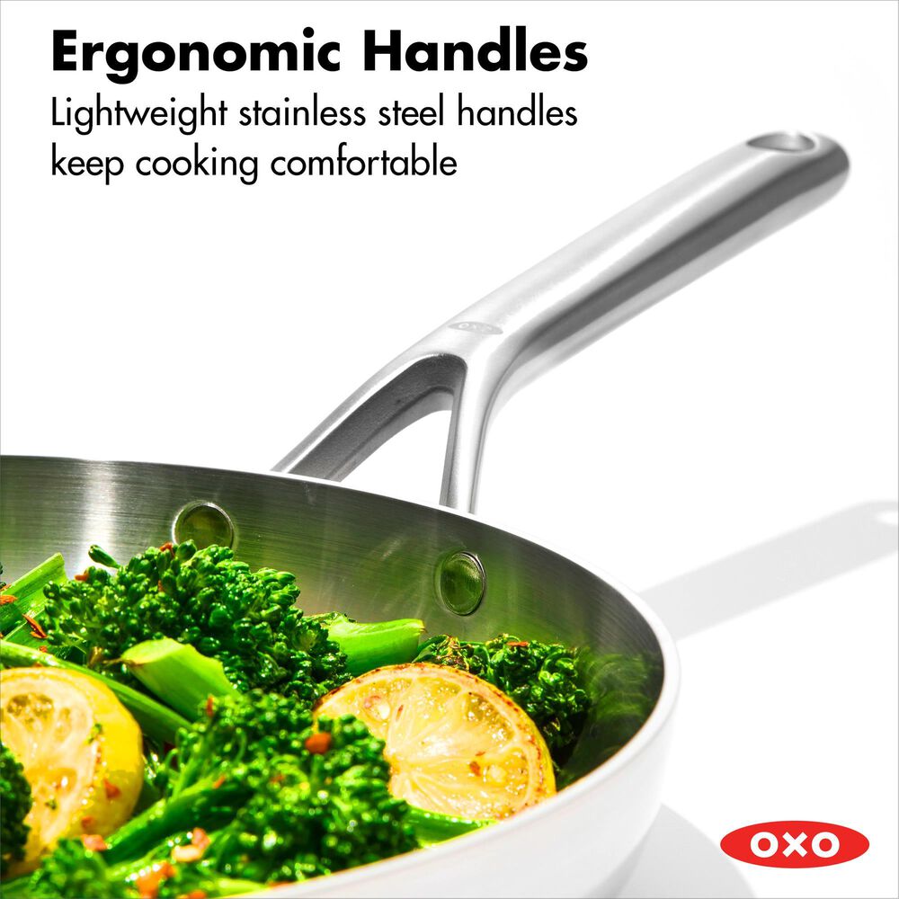 Green Pan Mira 10" Open Frypan Uncoated in Stainless Steel, , large