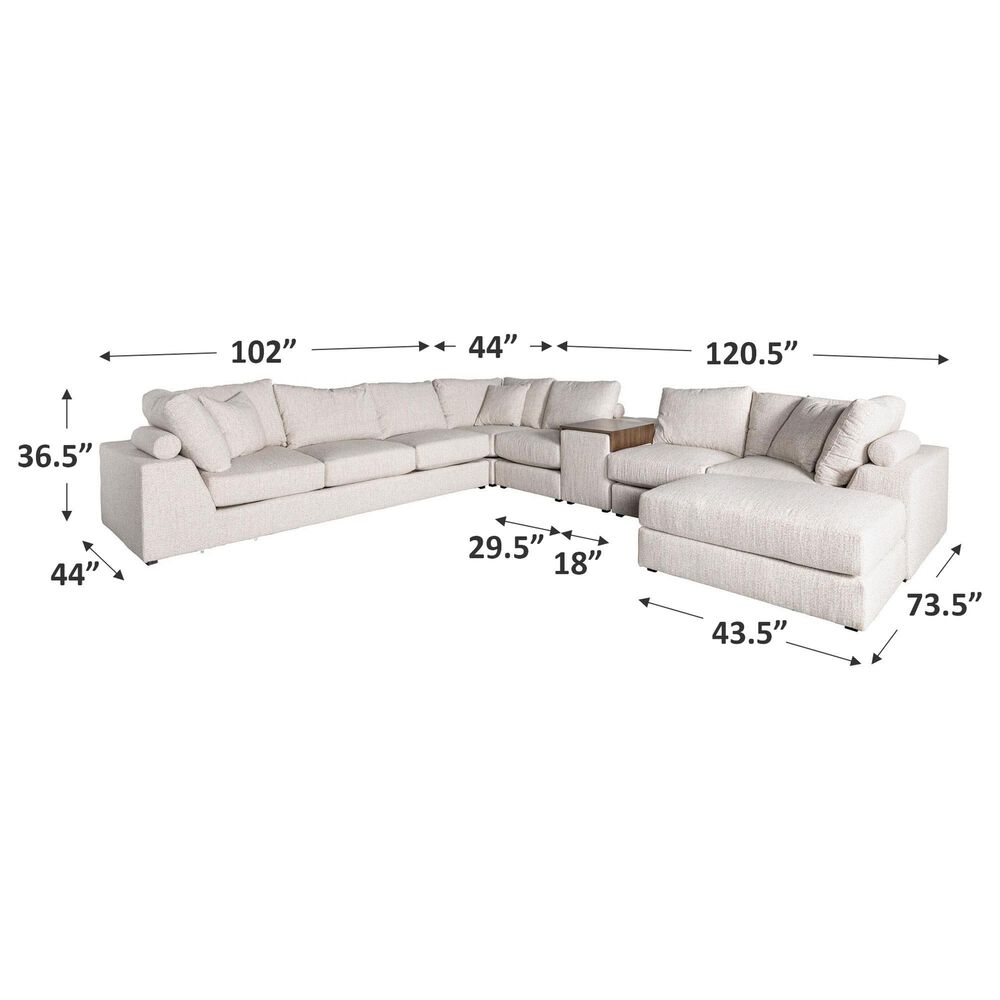 Vanguard Furniture Lucca 7-Piece Stationary L-Shaped Sectional in Jingo Twine, , large
