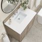James Martin Vanities Lorelai 36" Single Vanity in Whitewashed Oak with 3 cm White Zeus Quartz Top, , large