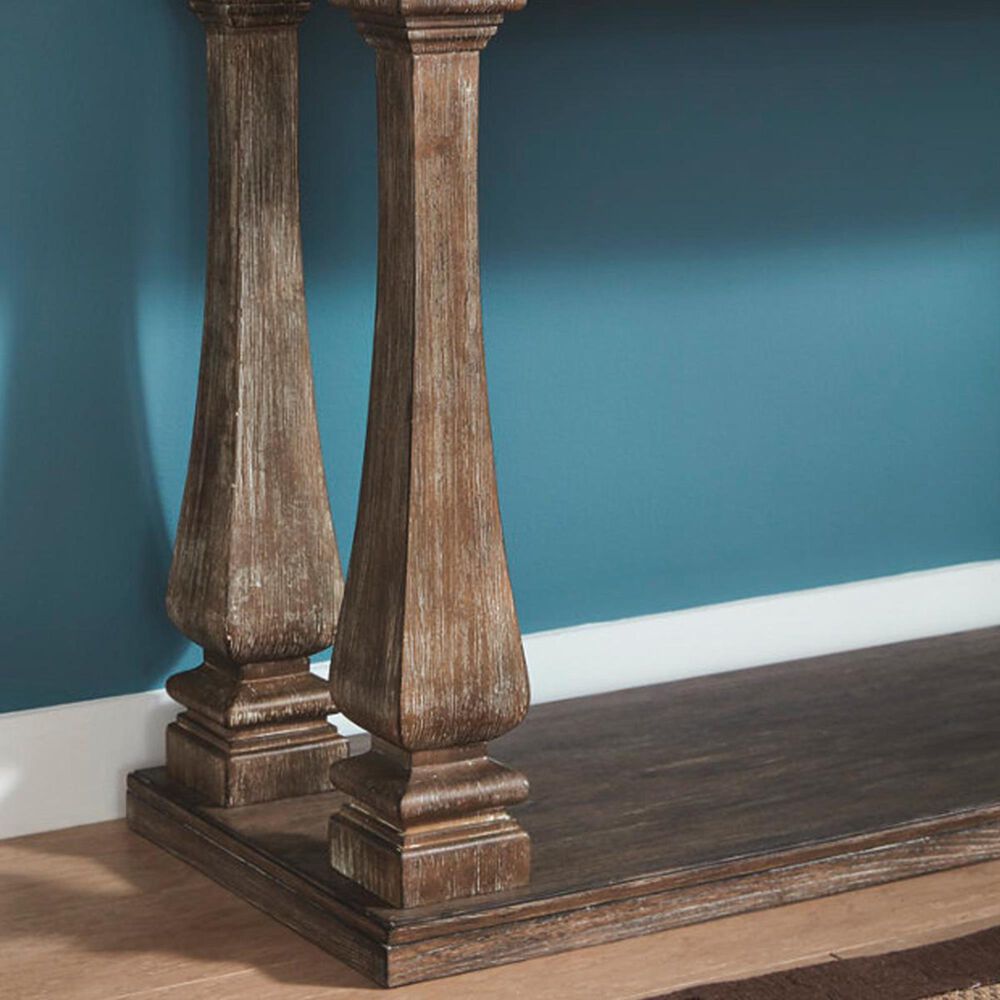 Signature Design by Ashley Johnelle Sofa Table in Weathered Gray, , large