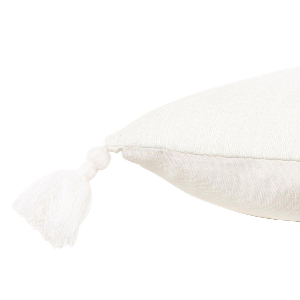 Rizzy Home DFPT19125WH002020 20&quot; Down Filled Pillow in White, , large