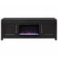 Legends Home The Cove 72" Fireplace Console with Fireplace Insert in Seal Skin Black, , large