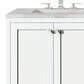 James Martin Vanities Addison 72" Double Bathroom Vanity in Glossy White with 3 cm Victorian Silver Quartz Top and Rectangular Sinks, , large