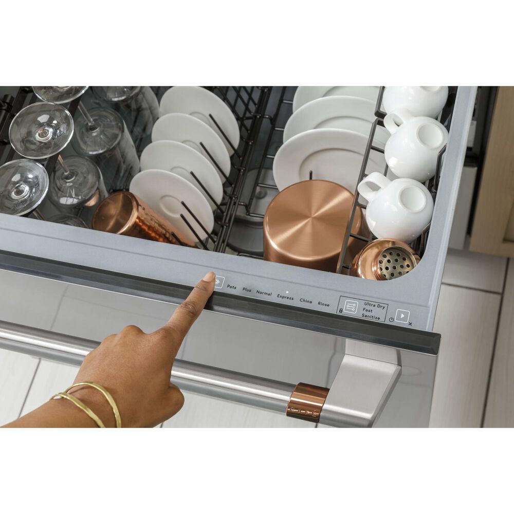 GE Appliances 24" Double Drawer Dishwasher in Stainless Steel
