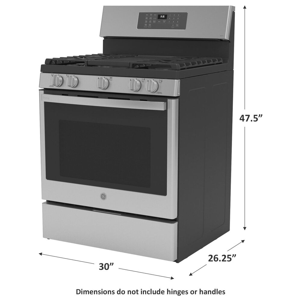 GE Profile Smart 30&quot; Free-Standing Self Clean Gas Fingerprint Resistant Range with No Preheat Air Fry, , large