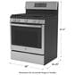 GE Profile Smart 30" Free-Standing Self Clean Gas Fingerprint Resistant Range with No Preheat Air Fry, , large