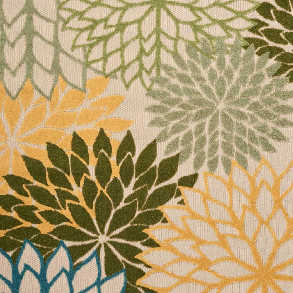 Nourison Aloha Floral 9&#39; x 12&#39; Green and Multicolor Indoor/Outdoor Area Rug, , large