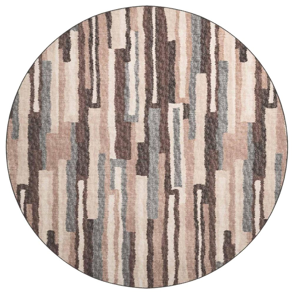Dalyn Rug Company Brisbane Geometric 8" Round Sable Area Rug, , large