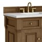 James Martin Vanities Brookfield 36" Single Bathroom Vanity in Honey Oak with 3 cm Arctic Fall Solid Surface Top and Rectangular Sink, , large
