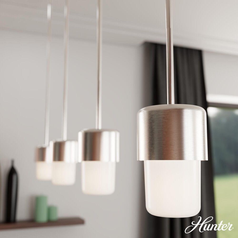 Hunter Station 1-Light Mini Pendant in Brushed Nickel, , large