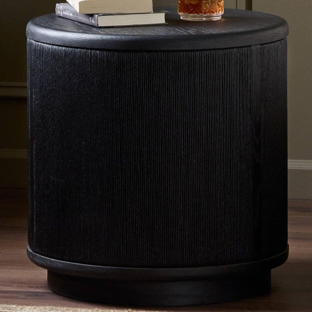 Four Hands Rosenell End Table in Black Oak, , large