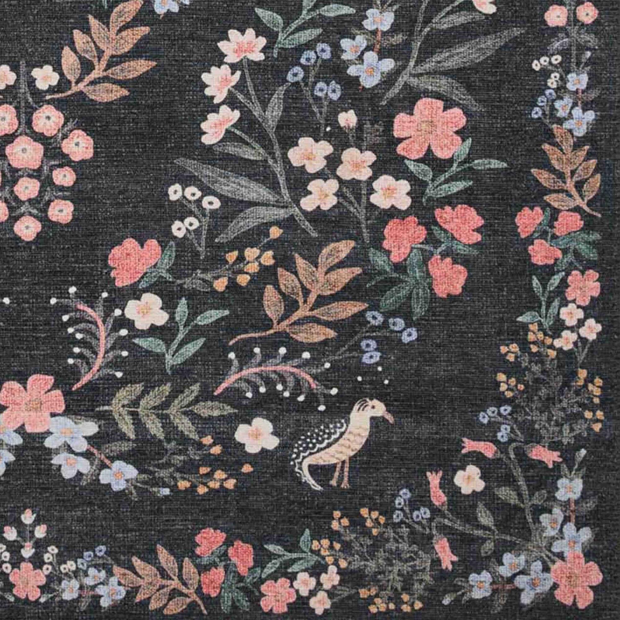 Rifle Paper Co Maison 2' x 5' Tuileries Black Runner | NFM