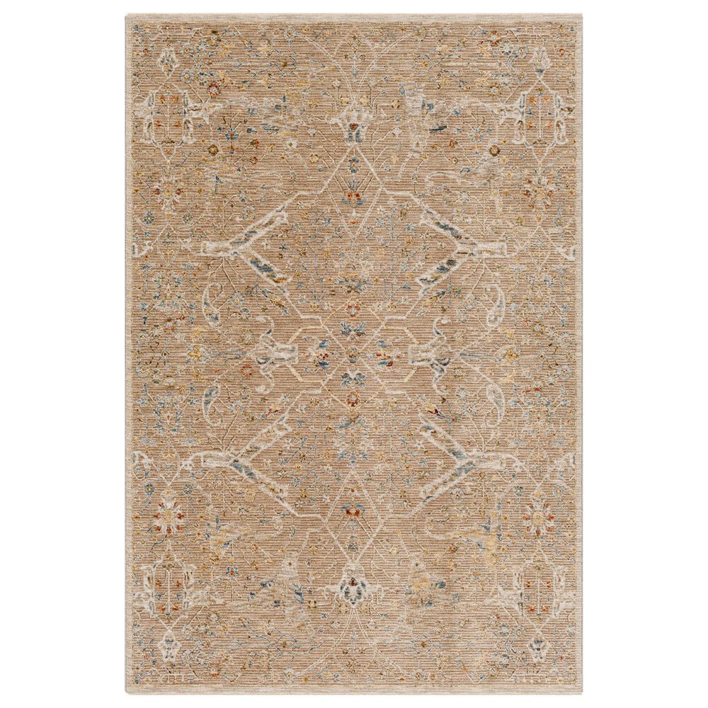Surya Reina Light Brown, Tan, Denim, Rust, Olive, Light Gray, Cream and Mustard 6"7" x 9"6" Area Rug, , large