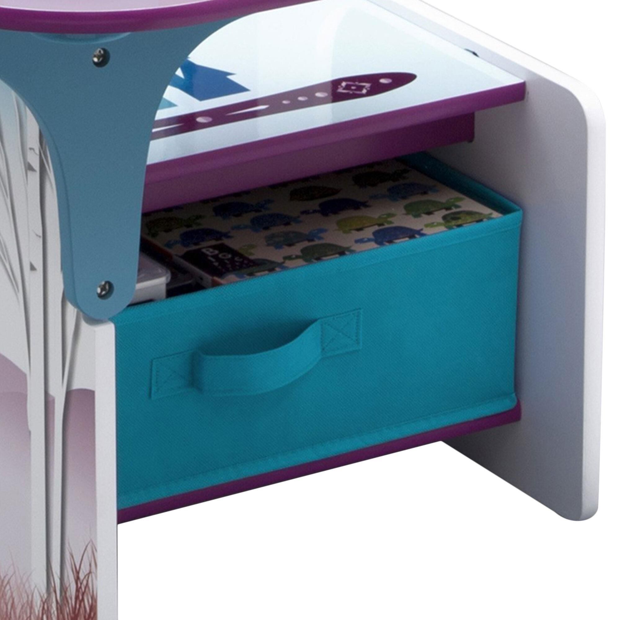 Delta Frozen Chair Desk with Storage Bin in Multicolor NFM