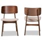 Baxton Studio Alston Side Chair with Beige Cushion in Walnut Brown (Set of 2), , large