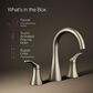 Kohler Simplice Widespread Bathroom Sink Faucet in Vibrant Brushed Nickel, , large