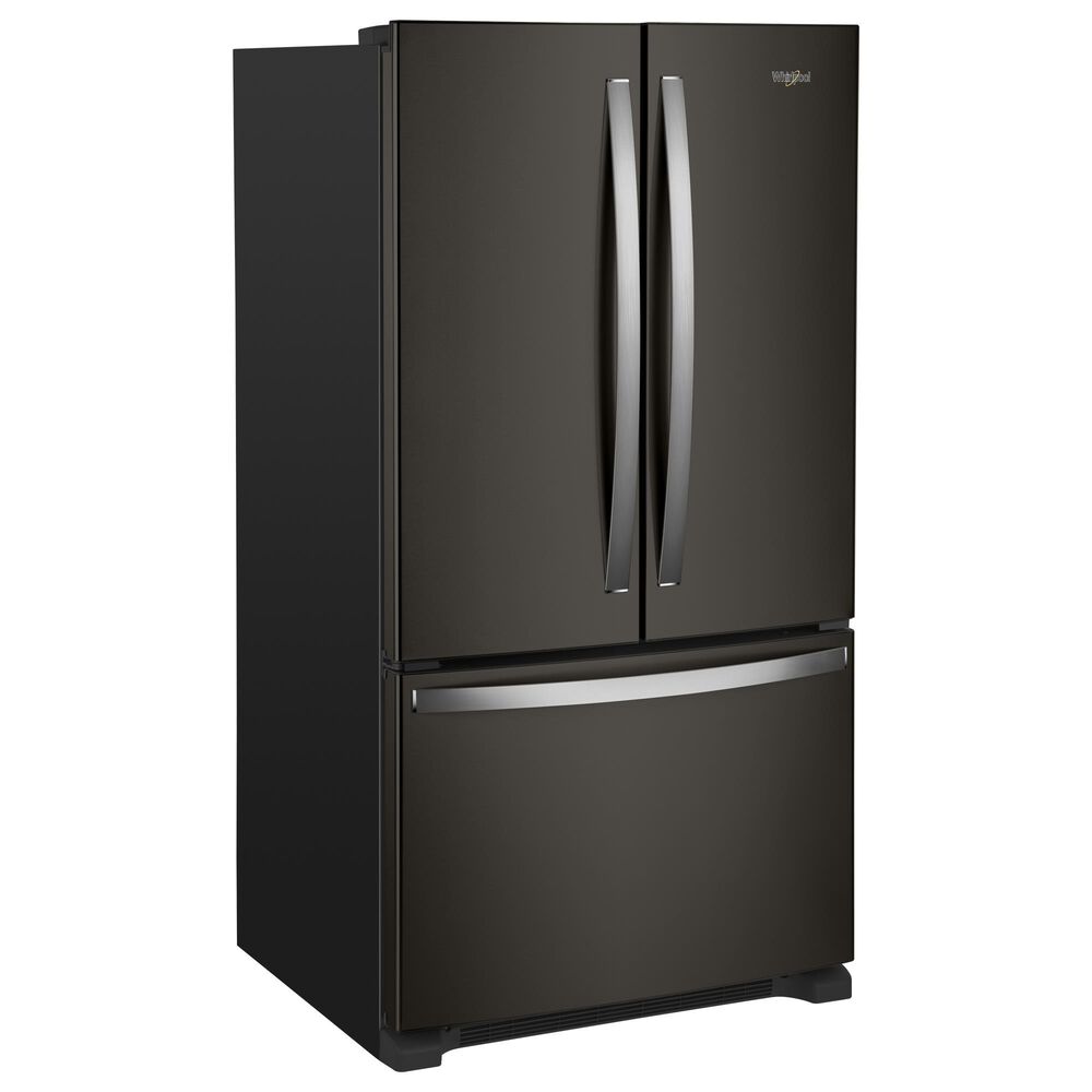 Whirlpool 25.2 Cu. Ft. French Door Refrigerator with Water Dispenser in Black Stainless Steel, , large