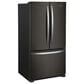 Whirlpool 25.2 Cu. Ft. French Door Refrigerator with Water Dispenser in Black Stainless Steel, , large