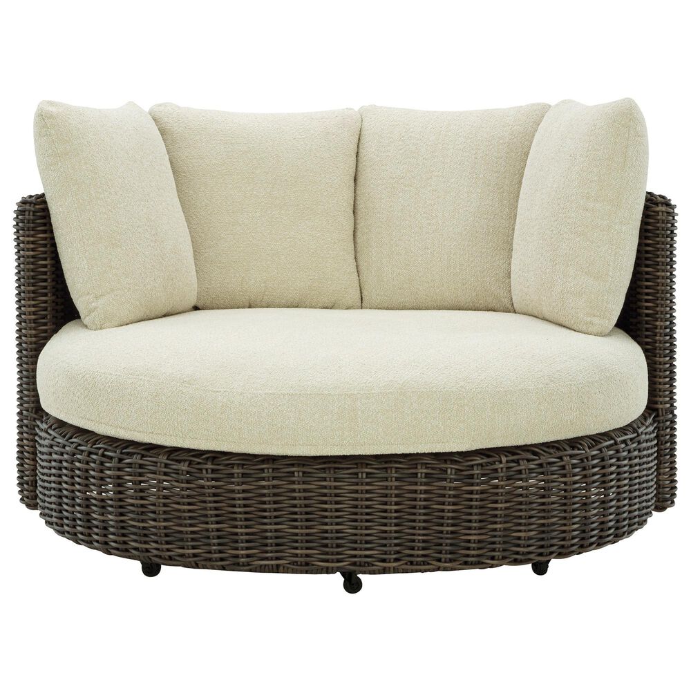 Ashley Kimora Swivel Lounge Chair in Beige, , large