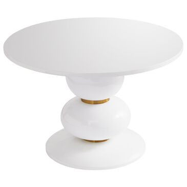 Tov Furniture Arianna 48" Dinette Dining Table in Gold and White - Table Only, , large