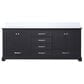 Lexora Home Dukes 80" Double Bathroom Vanity in Espresso with 2 cm White Cultured Marble Top and Rectangular Sinks, , large