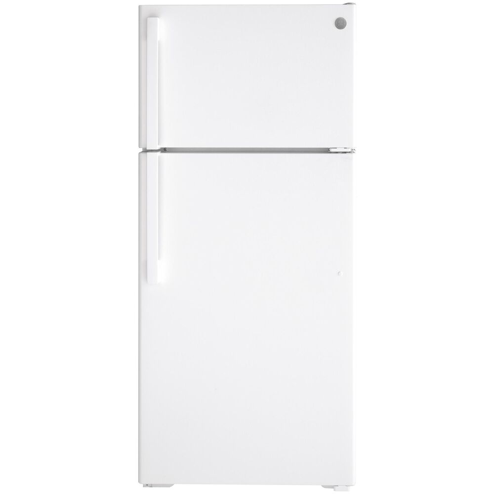 GE Appliances 16.6 Cu Ft. Top Freezer Refrigerator in White, , large
