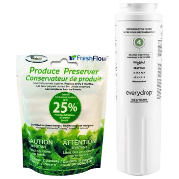 Whirlpool EveryDrop Water Filter 4 and Produce Preserver Refill for Refrigerator, , large