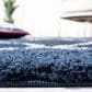 Safavieh August Shag 2"2" x 9" Navy and Ivory Runner, , large