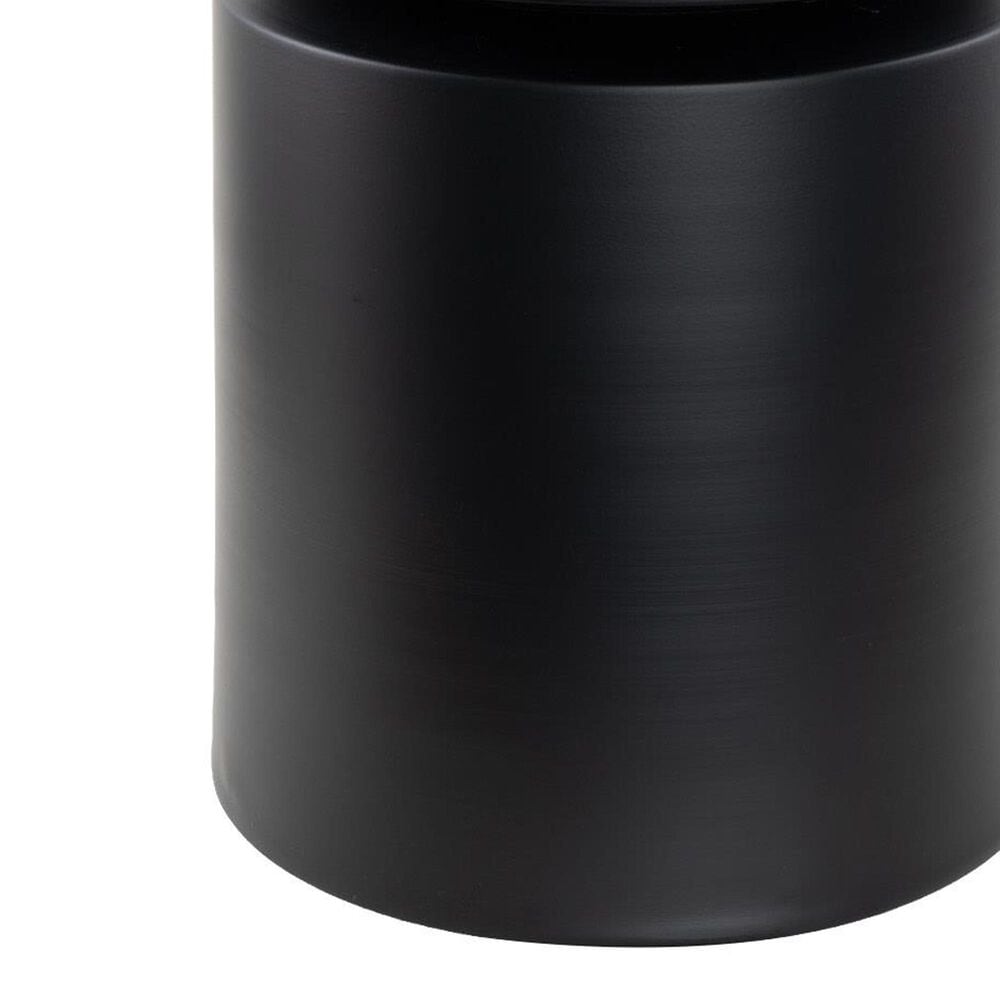 37B Metal Drum End Table in Black, , large