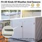 Hearth and Haven Outdoor Rust-Resistant Plastic Storage Shed with Adjustable Partition Design in White, , large