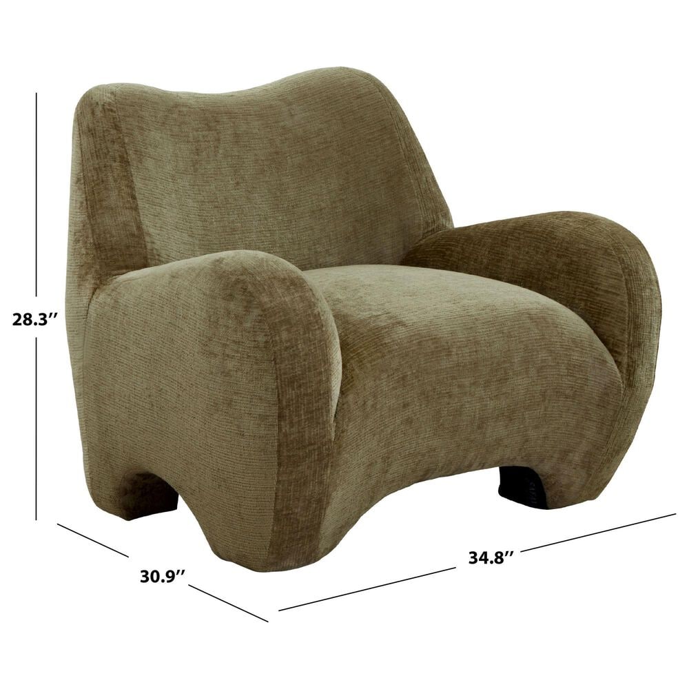 Safavieh Randal Accent Chair in Olive Green, , large