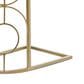 Maple and Jade Geometric End Table with Mirrored Glass Top in Gold, , large