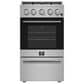 Forno Lamazze 20" Freestanding Gas Range in Black and Stainless Steel, , large