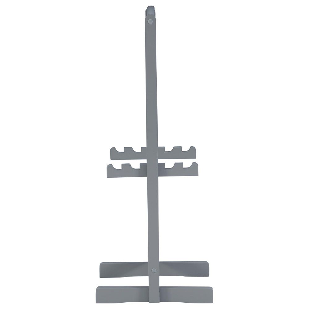 Linon Home Decor Compass Folding TV Tray Table Set with Stand in Dark Gray (Set of 4), , large