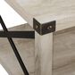 Walker Edison Barn Door Coffee Table in White Oak, , large