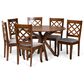 Baxton Studio Jana 7-Piece Dining Set in Grey/Walnut Brown, , large