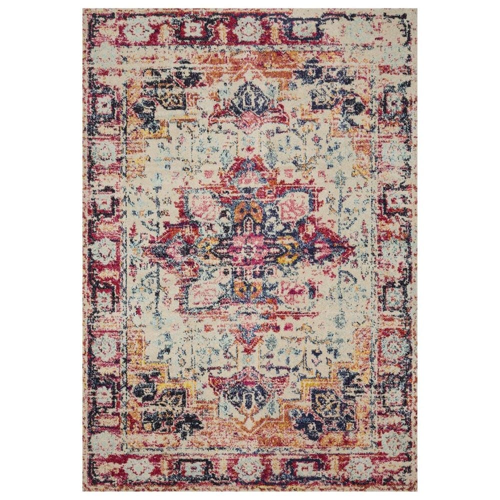 Loloi II Nadia NN-02 4" x 5"7" Ivory and Fiesta Area Rug, , large