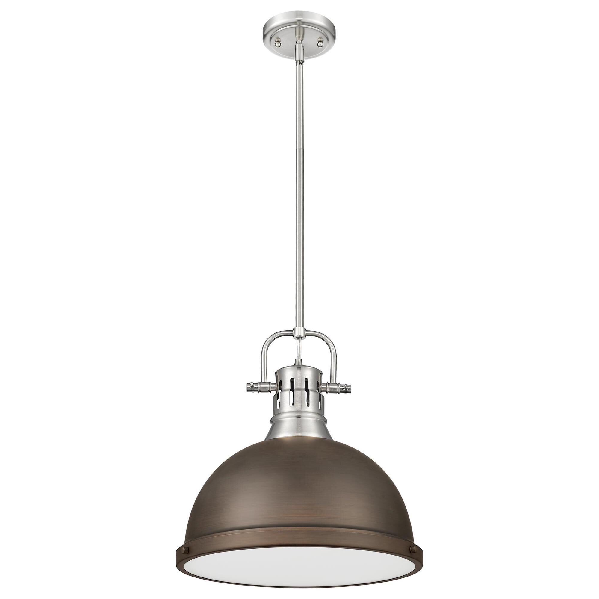 Mikkeli 照明　ペンダントライト　DOUBLE DAY unico Golden Lighting Duncan 1-Light Pendant with Rod and Rubbed Bronze